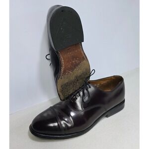 Allen Edmonds Park Avenue Dress Shoes Burgundy Leather Men's Size 7.5 EE